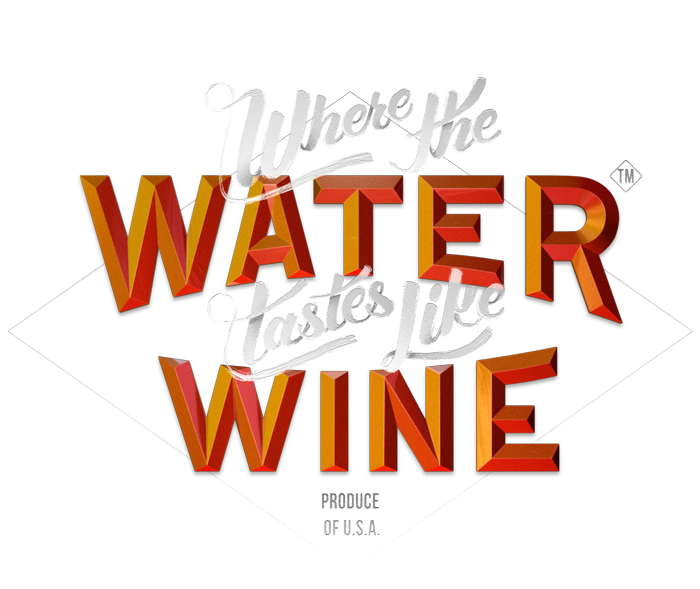 where the water tastes like wine logo